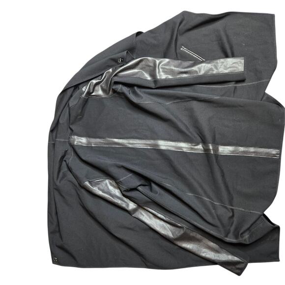 Spanx Black Drape Front Faux Leather Jacket Size: XS - Picture 5 of 7